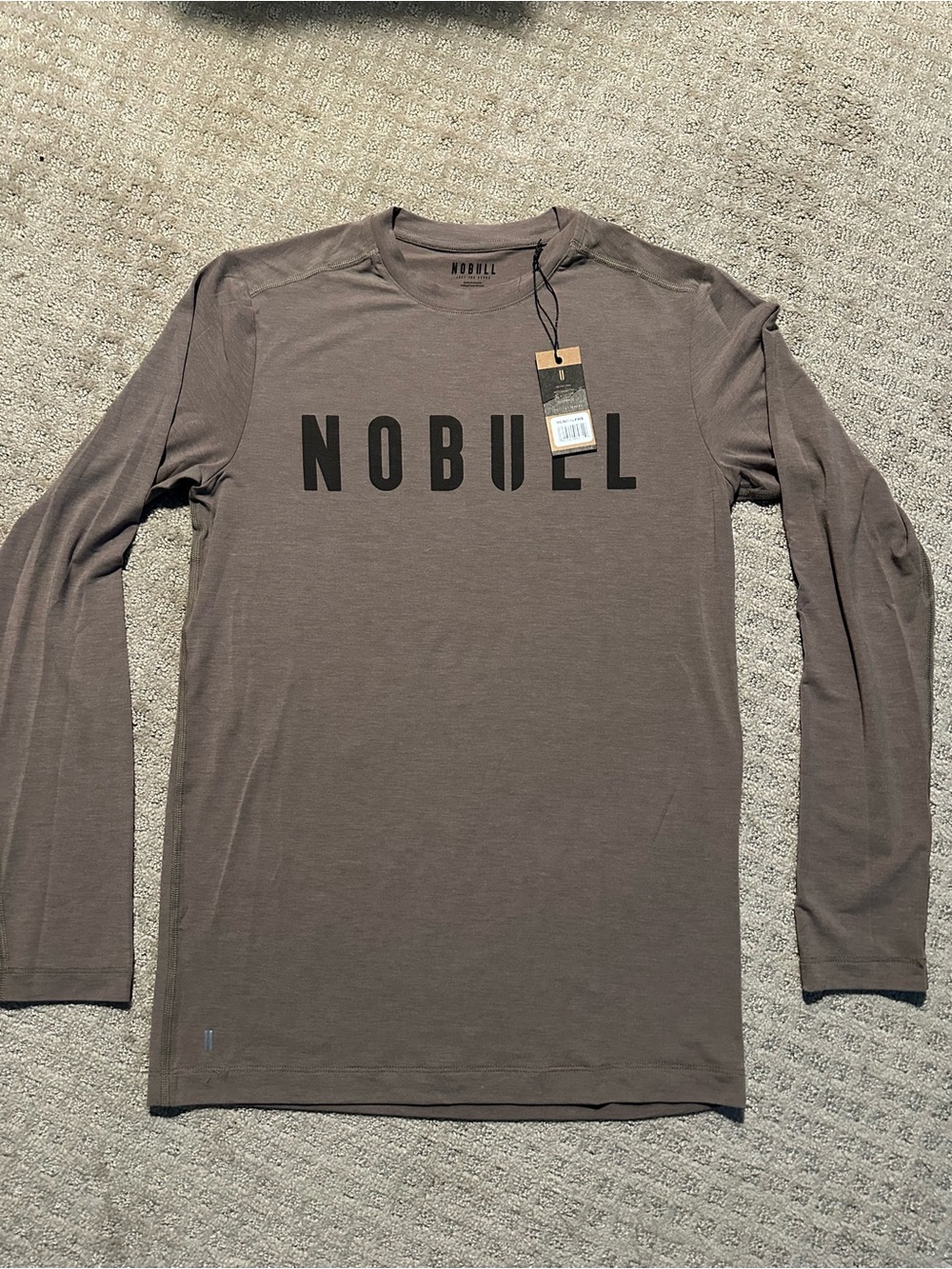 NWT Men’s No Bull Nobull Long Sleeve Training Shirt Fallen Rock Brown Size Small